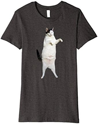 Womens Kitty Cat Dance Shirt Small Dark Heather