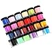 Acrylic Nail Powder, Sixpi 24 Colors Acrylic Nail Art Tips Design Powder Dust - UV Gel Nail Acrylic Color Powder Decoration 3D Manicure (24 Colors Nail Art)