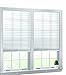 Luxr Blinds Pleated Fabric Shades with Pull Cord Operation: Easy Installation Light Filtering Temporary Shades- White, 48
