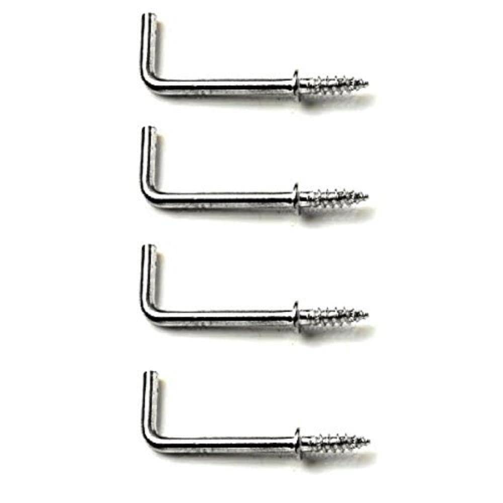 Merriway BH04450 (24 Pcs) Chrome Plated Square Shouldered Dresser Hooks, 19 mm (3/4 inch) - Pack of 24 Pieces