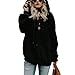 Amlaiworld Women Plus Size Sweater Furry Long Sleeve Button Outerwear Pullovers Hoodies Sweatshirt Blackthumb 2