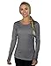 Woolx Womens Remi Lightweight & Breathable Merino Wool Long Sleeve Tee, Shadow Grey, Medium