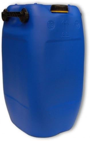 60L Getr&auml;nke- Wasserkanister Blau mit Schraubdeckel (DIN 71) | Lebensmittelecht | Tragbar mit 3 Griffen | Indoor und Outdoor | BPA Frei