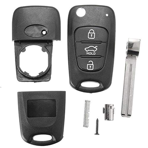 Automobile Locksmith 3 Button Key Shell Case for Hyundai Kia Seed Picanto Sportage Verna Remote Flip Key