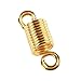 Fani Gold and Silver Spring Jewelry Ring Hair Coil Metal Hair Cuffs Dreadlocks Braiding Beads Twisted Braid Hair Accessories (60 Pieces in a Bottle )
