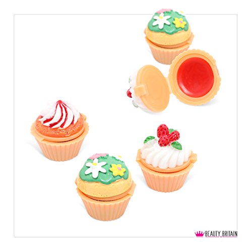 24 x Cupcake Lip Gloss Lip Balm Cup Cake Box Chocolate