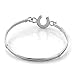 Heart of Charms Heart Love Mom or Best Friend Bracelets Horseshoe Saddle U Pave Bangle Cuff Bracelets (Horseshoe)