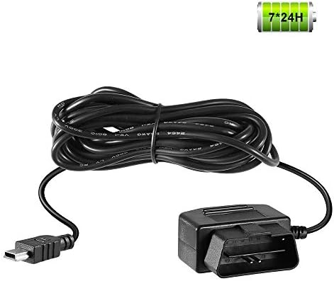 Câble D'alimentation OBD2 Pour Caméra Embarquée - Type C, Surveillance 24h/24 - Avec Interrupteur Et Protection Batterie