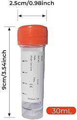 HyStool 5 Sterile Urine Sample Bottles 30ml Individually Wrapped Leak Proof view 2