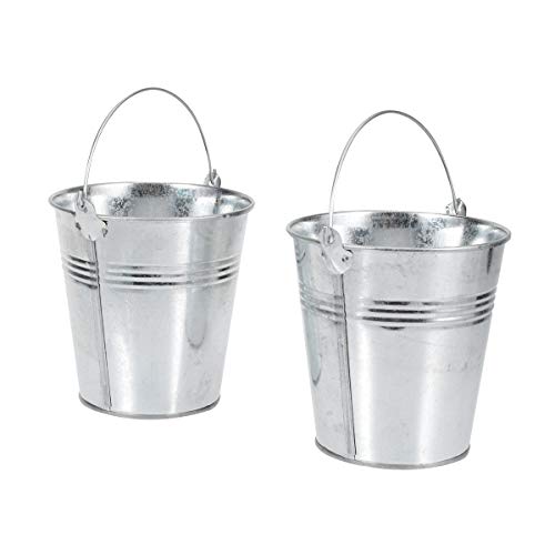 BESTOMZ Mini Metal Bucket Set Of 6 10.5x7.2x10.5cm
