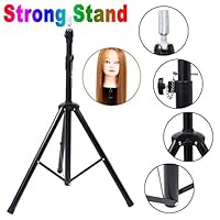 Metal Adjustable Tripod Stand Holder Mannequin Manikin Head Tripod for Hairdressing Cosmetology Enhanced Version Training Head Wig Stand with Carry Bag