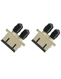 (2 unidades) Adapter Coupler de fibra óptica SC a ST Multimode Duplex