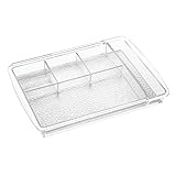 InterDesign Rain Expandable Cosmetic Drawer Organizer for Vanity Cabinet to Hold Makeup, Beauty Products - Clear