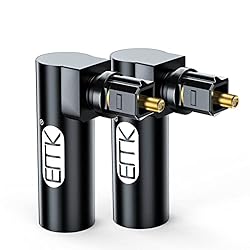 Optical Audio Adapter, EMK [2-PCS] 90 Degree Fiber