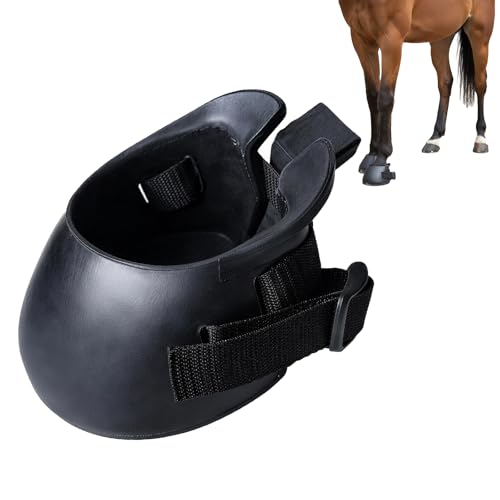 JAYIOLA Botas para pezuñas de Caballo, Protector de pezuñas Duradero de Goma, multifunción, cómoda y Resistente, protección para Caballos para entrenam
