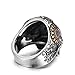 AUMRET Halloween Skull Stainless Steel Simulated Silver Gothic Cross Titanium Steel Ring (9)