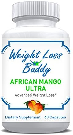 Weight Loss Buddy Pure African Mango Advanced Weight Loss Capsules - Ultra Dietary Supplement - Fat Burner Pills - 60 Capsules