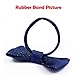KOONY Baby Girls Bow Hair Tie Elastic Rubber Bands Ponytail Holder Mini Hair Accessories 20pc/set (Navy)