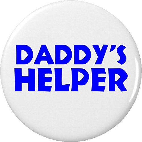 BLUE Daddy's Helper 2.25' Large Pinback Button Pin