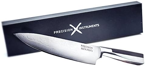 8 Inch Damascus Steel Chef Knife: A Professional Grade Chef Knife Made from Hardened Damascus Steel