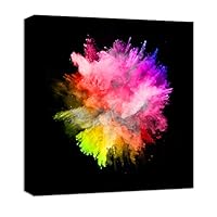 Canvas Wall Art Colorful Powder Canvas Prints Home Artwork Decoration for Living Room,Bedroom - 12x12 inches