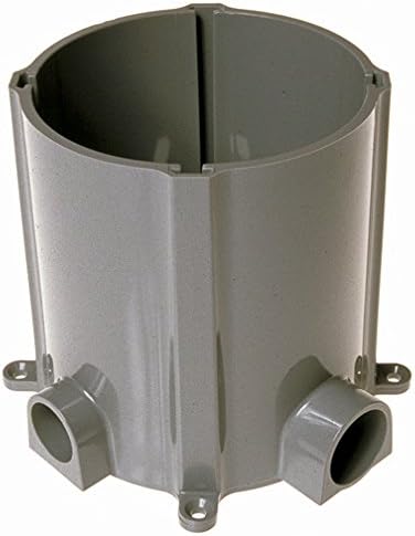 Hubbell Raco 5511 Floor Box Non Metallic For Concrete Pour With 3 4 And 1 Inch Hubs Gray