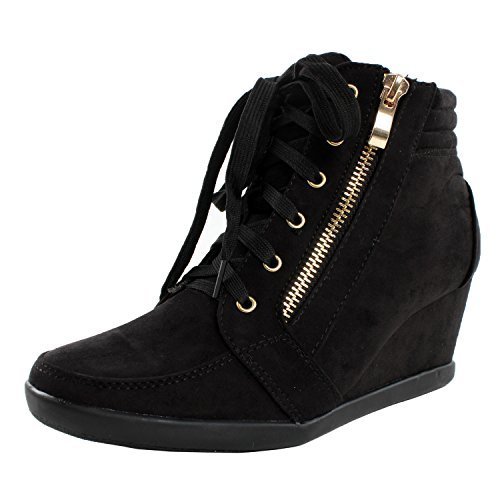 Coshare women s fashion peggy-56 suede pu lace up upper…