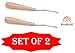 Latch Hook Tool Bent Wooden Handle 6.5 Inches Set of 2