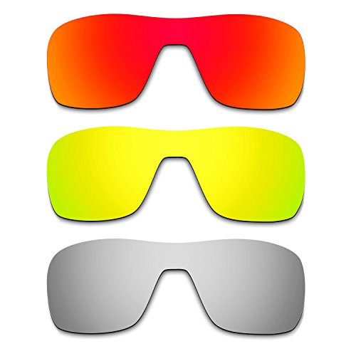 Hkuco Mens Replacement Lenses For Oakley Turbine Rotor Red 24k