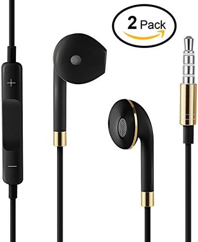 iphone Earbuds, Apple Earphones, IWOBHA 2 Pack Wired Headphones, Iphone Headsets with Stereo,Mic Remote Control and Noise Isolating for Iphone 6 6S 5S SE iPad iPod Samsung S7 S8 Note Android Tablet PC