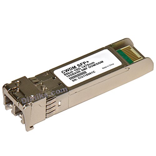 SFP+ CWDM 80km 1470nm (10Gb, SFPPlus, SFP Plus) CWDM SFP-10G-ZR transceiver Module. Compatible.