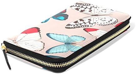Women Credit Card Holder Zipper Clutch Wallet Purse Handbag Corlorful Butterfly