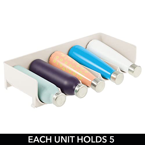 mDesign Modern Plastic Stackable Standing Water Bottles, Soda, Wine, Snack/Food Rack Tier