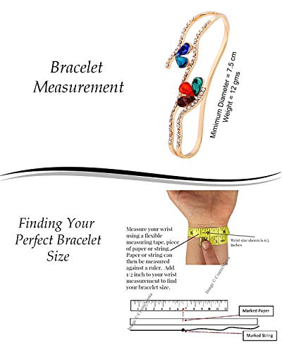 Young & Forever Mothers Day Gifts Trendsetter Gold Plated Multicolor Crystal Cubic Zirconia Palm Cuff Bracelet for Women/Girls Casual Fashion Jewelry 5 Young & Forever Mothers Day Gifts Trendsetter Gold Plated Multicolor Crystal Cubic Zirconia Palm Cuff Bracelet for Women/Girls Casual Fashion Jewelry - Image 5