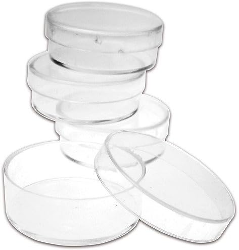 Caja redonda Cajita plástico vacío para perlas etc.: Amazon.es: Jardín