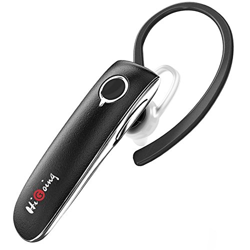 Bluetooth Headset, HiGoing Wireless In-ear Headphone Business Earbuds Driving Earpiece Earphone Built-in Mic with Secure Hook for Cell Phone iPhone 7 6S Plus Android Samsung Verizon etc