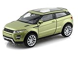 Welly New 1:32 Display Collection - Green Land Rover Range Rover EVOQUE Diecast Model Car