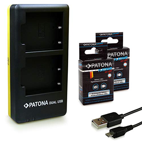 PATONA Dual Chargeur avec 2X Platinum Batterie comme NP-W126S Compatible avec Fuji FinePix X-Pro 1 HS30EXR HS33EXR X-T3 X-T20 X-H1 - Image 4