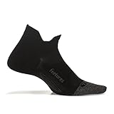 Feetures - Elite Ultra Light - No Show Tab - Athletic Running Socks for Men and Women - Black - Size Small