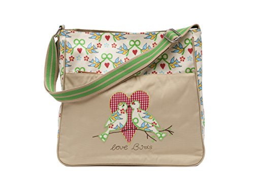 Pink Lining Poppins Nappy Bag, Birds and Bows