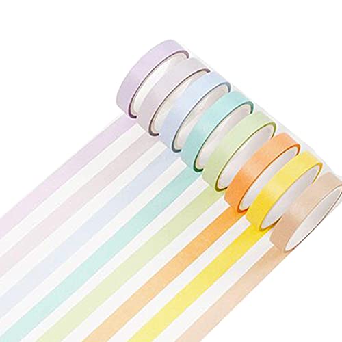 Rack Jack Masking Tape Washi Rolls Decorative for Arts, DIY Crafts, Bullet Journal Supplies, Planners, Scrapbook, Sticky Paper, Gift Wrapping No Residue – Neon Set of 6 – 5m x 10mm