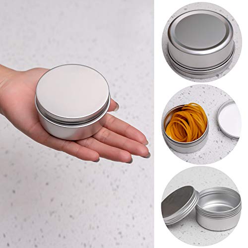 YQ Fizz 3 oz. 12 Pack Metal Tins Cans Bulk Storage Aluminum Jars Round