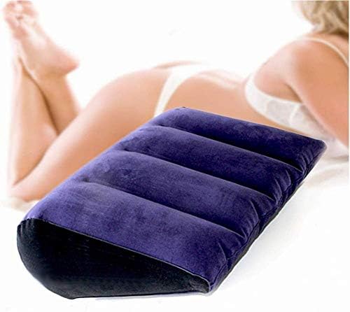 Inflatable Triangle Support Pillow Portable Magic Cushion Ramp Body Pillow for Couples, Positioning for Deeper Position Support Pillow, PVC Flocking