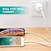 USB Wall Charger, Amoner UL Certified Dual USB 2-Pack 2.1A Wall Charger with Foldable Plug, Fast Travel Charger Cube Compatible with iPhone Xs/XS Max/XR/X/8/7/6S/6S Plus, iPad, Galaxy S9 S8 and More