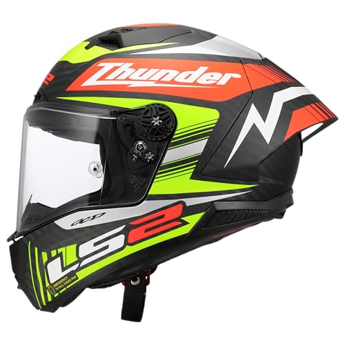 LS2 FF805 THUNDER GP AERO. 6K Carbon Motorcycle Full Face Helmet. GREGG BLACK Replica. Gloss. (M) 57-58 cm