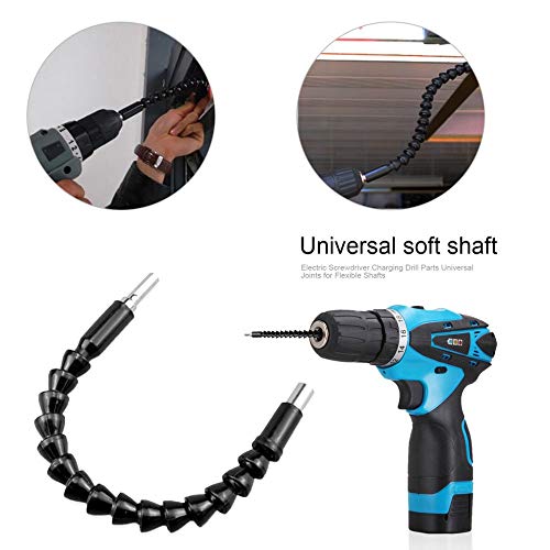 4 Pack Flexible Drill Bit Extension, Magnetic Screwdriver Power Hex Soft Shaft Set for Connect Drive Shaft Tip Drill Bit Kit Adaptor