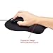 EBOOT Mouse Pad with Gel Wrist Pad Non-Slip Rubber Base, 9 Inches by 8 Inches, Black