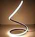 SkyeyArc Spiral LED Table Lamp, Curved LED Desk Lamp, Contemporary Minimalist Lighting Design, Warm White Light, Stepless Dimmable Light, 13W, Black