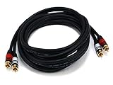 Monoprice 105347 10-Feet 22AWG Premium 2 RCA Plug to 2 RCA Plug Audio Cable - Black