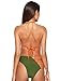 SOLY HUX Women's Sexy Halter Ladder Cutout Brazilian 2PCS Bikini Set Swimsuits Army Green M